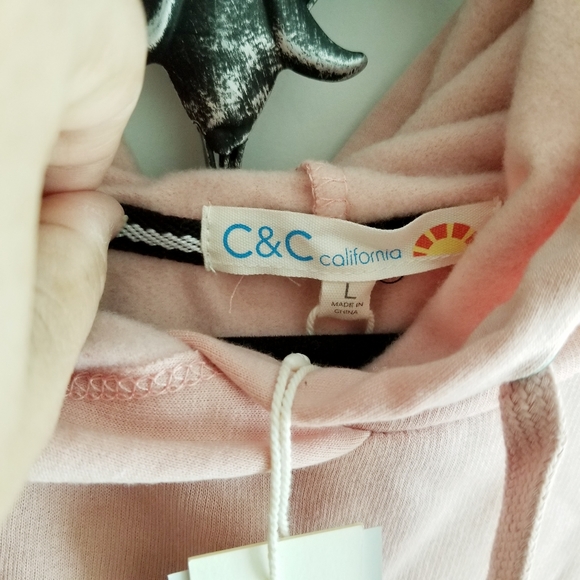 C & C California Dusty Rose Heart Hoodie - Picture 6 of 7